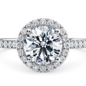 halo afrodita diamante de talla redonda oro blanco de 18k