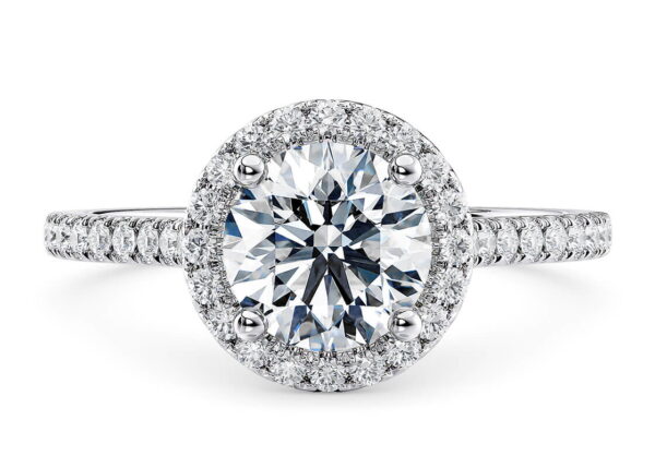 halo afrodita diamante de talla redonda oro blanco de 18k