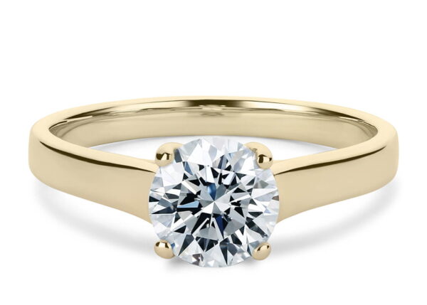 bailarina solitario talla redonda diamante rosa