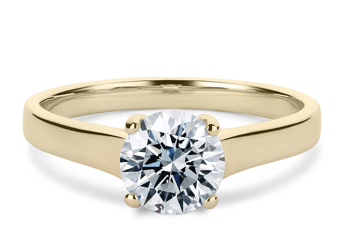 bailarina solitario talla redonda diamante rosa