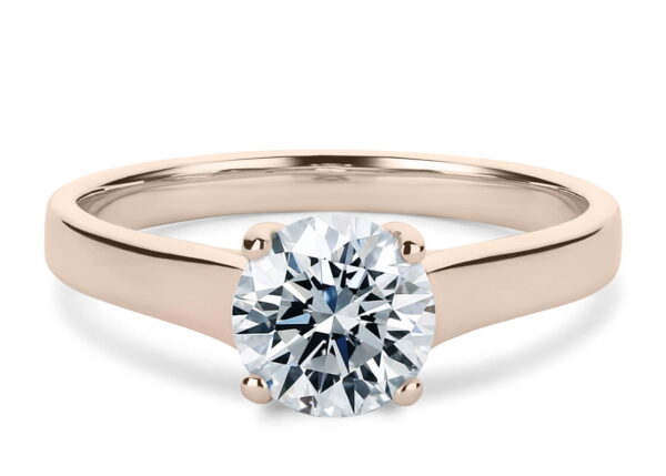 solitario redondo rosa