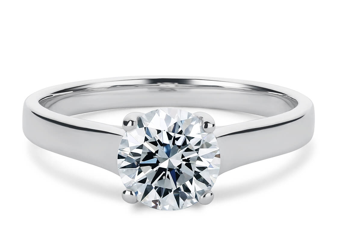 bailarina solitario talla redonda diamante rosa