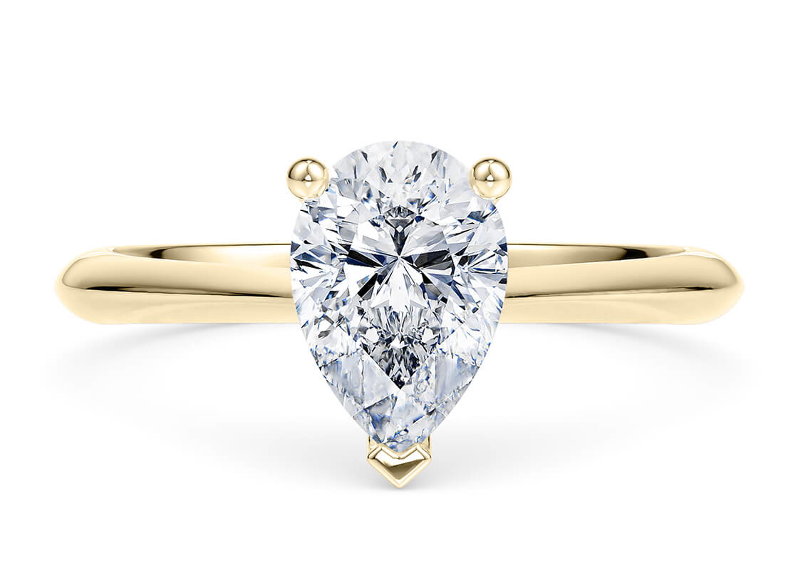 iris solitario pera blanco