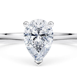 iris solitario pera blanco