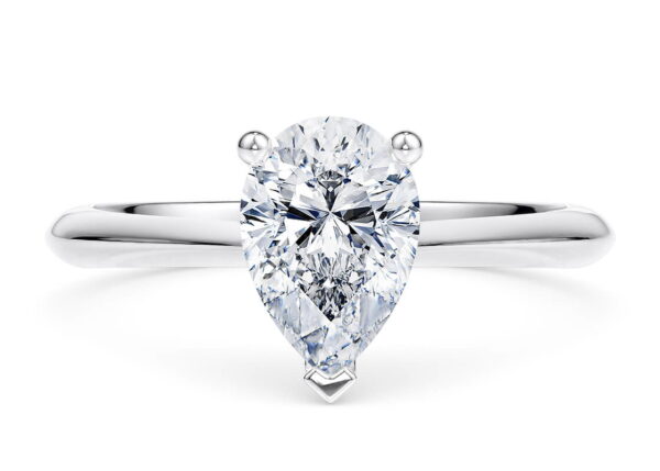 iris solitario pera blanco