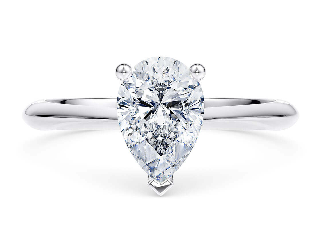 iris solitario pera blanco