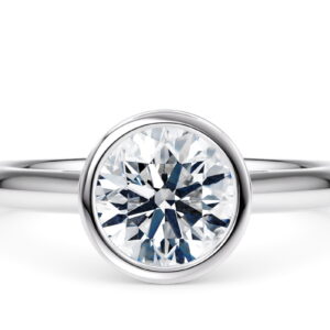 luna solitario talla redonda diamante