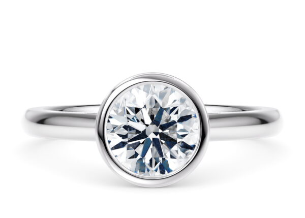 luna solitario talla redonda diamante