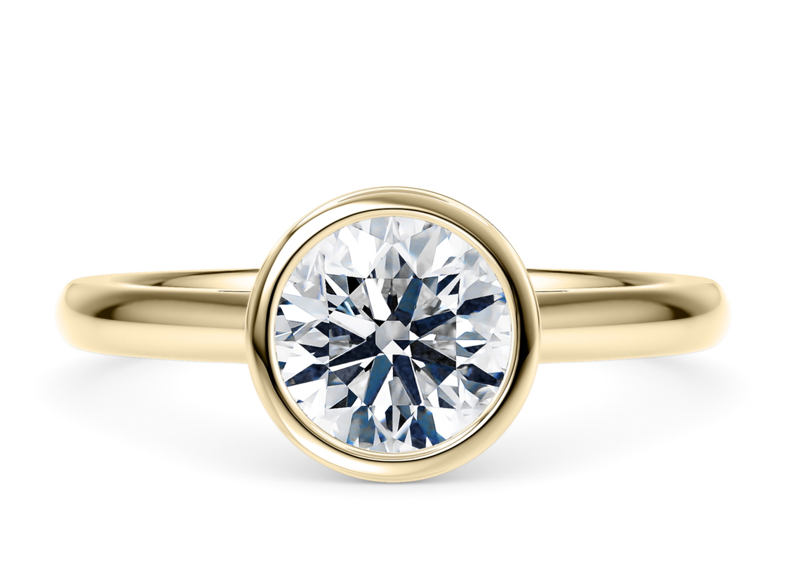 luna solitario talla redonda diamante