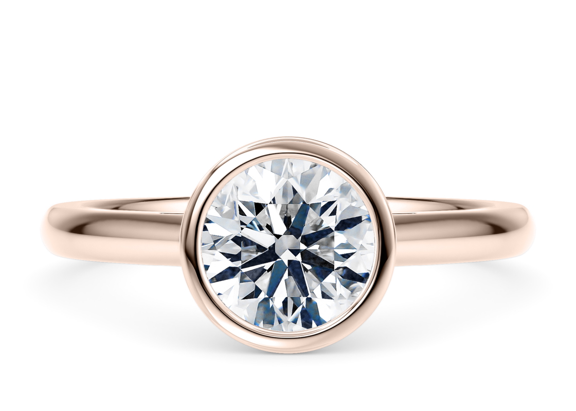 luna solitario talla redonda diamante