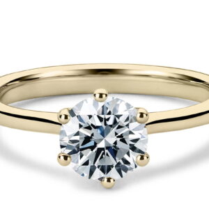 princesa solitario redondo amarillo