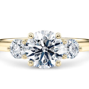 diamante trilogía talla redonda oro