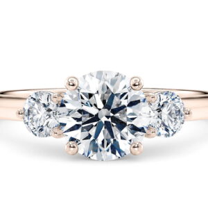 diamante trilogía talla redonda oro