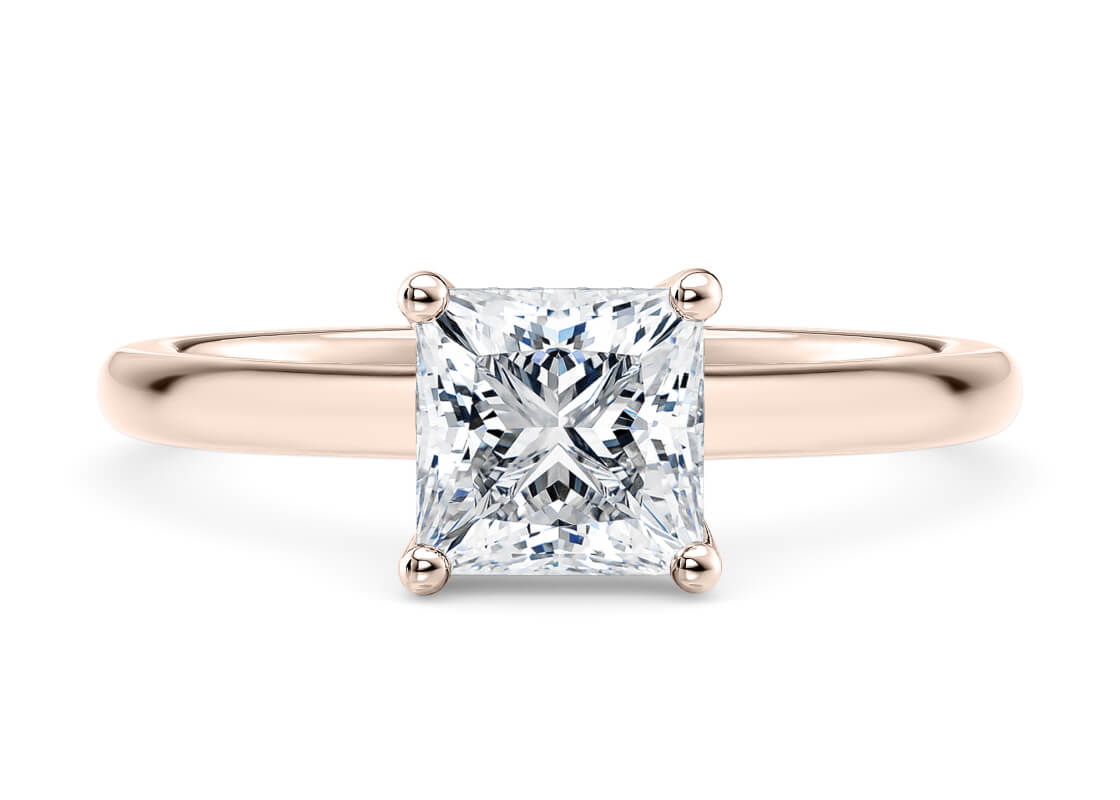 princesa solitario lux rosa