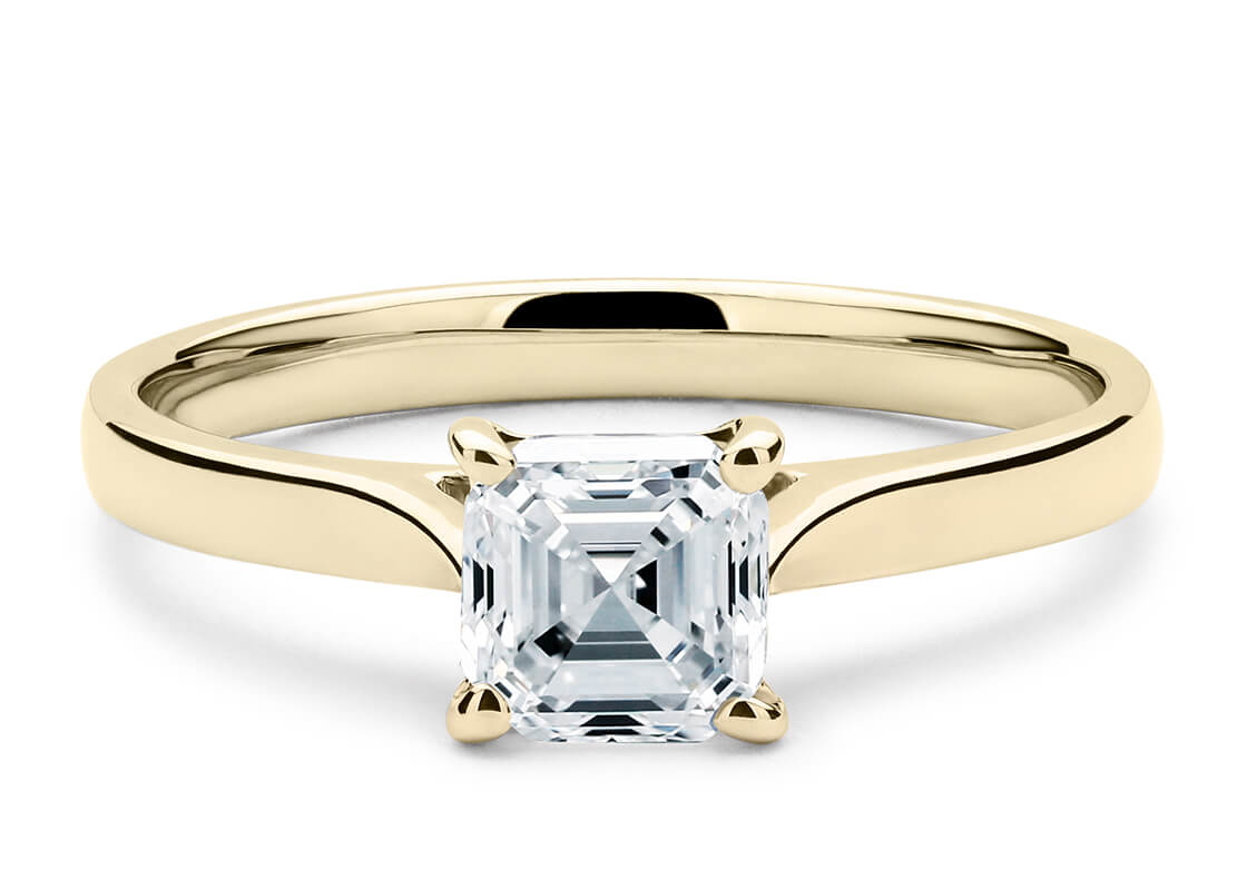 cuntur solitario asscher amarillo