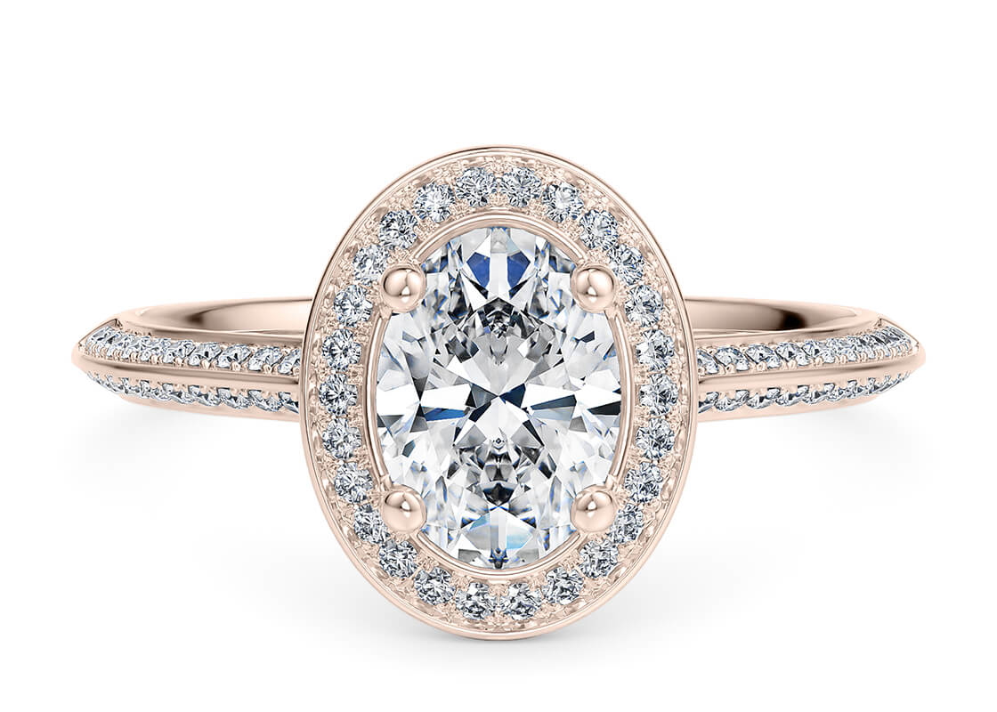 olimpo halo oval oro rosa